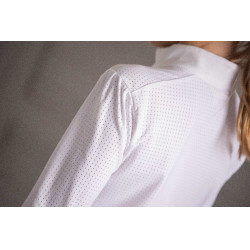 Turnierpolo Eden by Pénélope Bruges Mesh Weiß Wei&szlig;