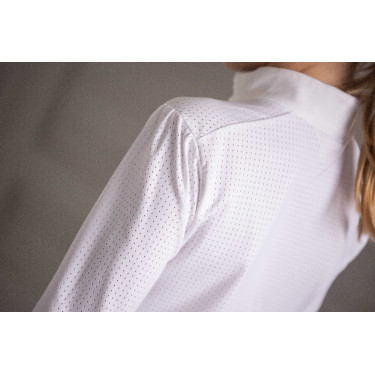 Turnierpolo Eden by Pénélope Bruges Mesh Weiß Wei&szlig;