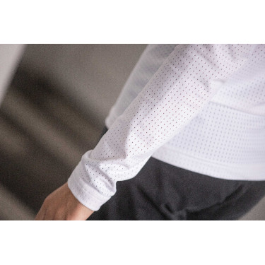 Turnierpolo Eden by Pénélope Bruges Mesh Weiß Wei&szlig;