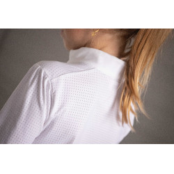 Turnierpolo Eden by Pénélope Bruges Mesh Weiß Wei&szlig;