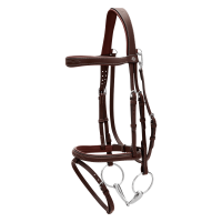 Kombiniertes Reithalfter mit Karabiner Dy'on Working Schwarz