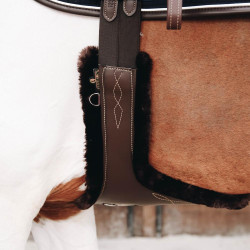 Abnehmbares Lammfell für Kentucky Bauchgurte Braun Abnehmbares Lammfell für Kentucky Bauchgurte Braun