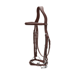Trensenzaum mit verstellbarem deutschem Reithalfter New English Collection by Dy'on Braun