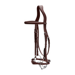 Trensenzaum mit verstellbarem deutschem Reithalfter New English Collection by Dy'on Braun