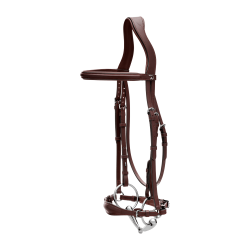 Trensenzaum mit verstellbarem deutschem Reithalfter New English Collection by Dy'on Braun