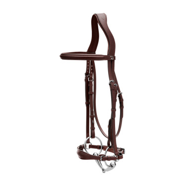 Trensenzaum mit verstellbarem deutschem Reithalfter New English Collection by Dy'on Braun