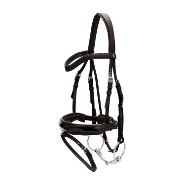 Trensenzaum Kombinierte Reithalfter Breit Lackiert Working By Dy'on Schwarz Trensenzaum Kombinierte Reithalfter Breit Lackiert Working By Dy'on Schwarz