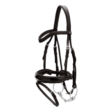 Trensenzaum Kombinierte Reithalfter Breit Lackiert Working By Dy'on Schwarz Trensenzaum Kombinierte Reithalfter Breit Lackiert Working By Dy'on Schwarz