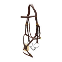 Reithalfter mit kombiniertem Nasenriemen D Collection by Dy'on Schwarz