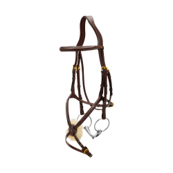 Reithalfter mit kombiniertem Nasenriemen D Collection by Dy'on Braun Reithalfter mit kombiniertem Nasenriemen D Collection by Dy'on Braun