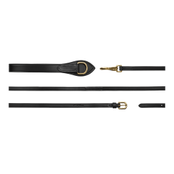 Deutsche Zügel Full Leather 1/2 D Collection by Dy'on Schwarz