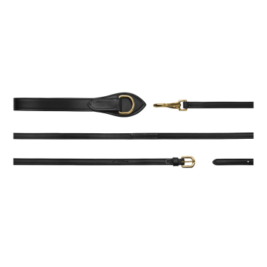 Deutsche Zügel Full Leather 1/2 D Collection by Dy'on Schwarz