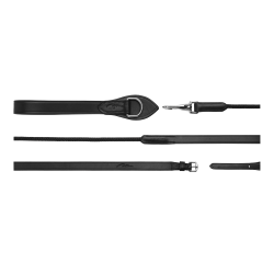 Deutsche Führleinen Leder/Nylon 5/8 New English Collection by Dy'on Schwarz