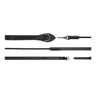 Deutsche Führleinen Leder/Nylon 5/8 New English Collection by Dy'on Schwarz