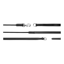 Deutsche Zügel Leder/Nylon 5/8 Working von Dy'on Schwarz