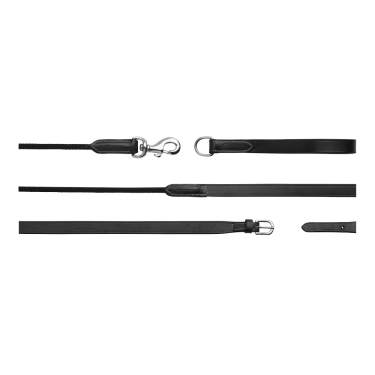 Deutsche Zügel Leder/Nylon 5/8 Working von Dy'on Schwarz