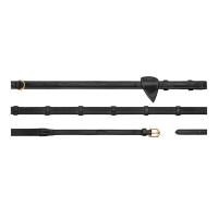 Zügel Howlett Gummi 1/2 mit 7 Stoppern D Collection by Dy'on Schwarz