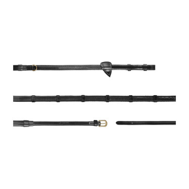 Gummizügel Howlett 1/2 mit 7 Stoppern D Collection by Dy'on Schwarz