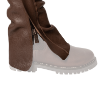 Lange Chaps Leder Dy'on Braun