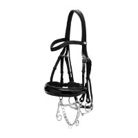 Trense Nasenriemen Groß Lackiert Working By Dy'on Schwarz