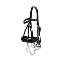 Trense Nasenriemen Groß Lackiert Working By Dy'on Schwarz