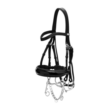 Trense Nasenriemen Groß Lackiert Working By Dy'on Schwarz