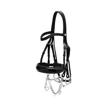 Trense Nasenriemen Groß Lackiert Working By Dy'on Schwarz