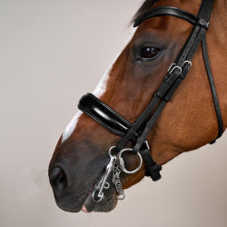 Trense Nasenriemen Groß Lackiert Working By Dy'on Schwarz