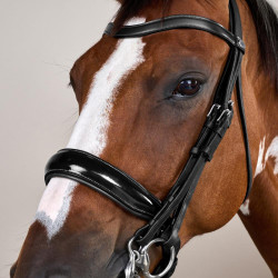 Trense Nasenriemen Groß Lackiert Working By Dy'on Schwarz