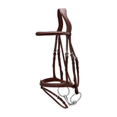 Kombiniertes Reithalfter Bridon Dy'on New English Collection Braun