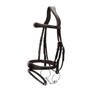 Kombinierte Reithalfter-Trense Anatomisch Dy'on New English Collection Schwarz Kombinierte Reithalfter-Trense Anatomisch Dy'on New English Collection Schwarz