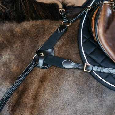 Fünfpunktbrustblatt mit Elastik D Collection Dy'on Schwarz