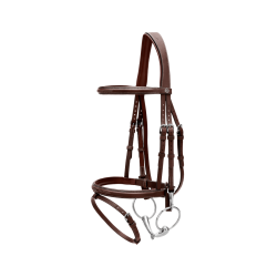 Kombinierter Reithalfter-Zaum mit Karabinerhaken Working by Dy'on Braun Kombinierter Reithalfter-Zaum mit Karabinerhaken Working by Dy'on Braun