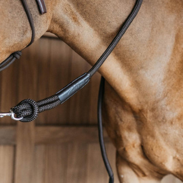 Dy'on Longierleine mit Karabinerhaken Braun