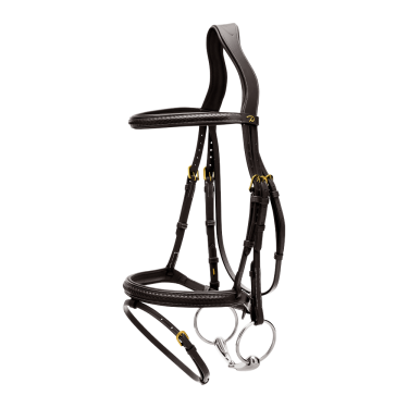 Bridon Dy'on D Collection kombiniertes geflochtenes Reithalfter Schwarz