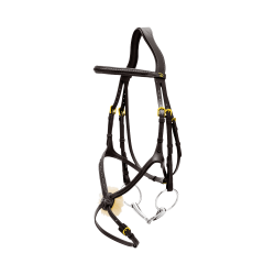 Trense mit geflochtenem Kombinationsnasenriemen D Collection Dy'on Schwarz Trense mit geflochtenem Kombinationsnasenriemen D Collection Dy'on Schwarz