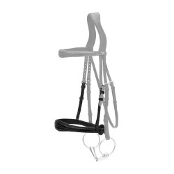 Anatomisches Reithalfter ohne Kehlriemen Kollektion US Jumping Dy'on Schwarz