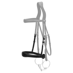 Anatomisches Reithalfter ohne Kehlriemen Kollektion US Jumping Dy'on Schwarz