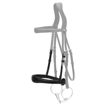 Anatomisches Reithalfter ohne Kehlriemen Kollektion US Jumping Dy'on Schwarz