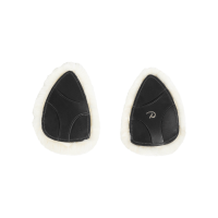 Schutzpolster für Vorderzeug aus veganem Schaffell von Dy'on Schwarz