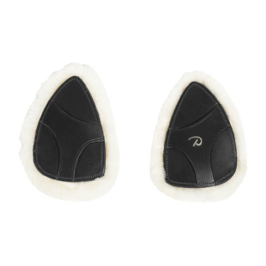 Schutzpolster für Vorderzeug aus veganem Schaffell von Dy'on Schwarz