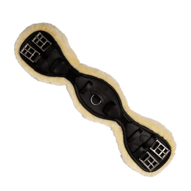 Anatomischer Kurzgurt mit Lammfell Kentucky Schwarz