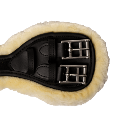Anatomischer Kurzgurt mit Lammfell Kentucky Schwarz