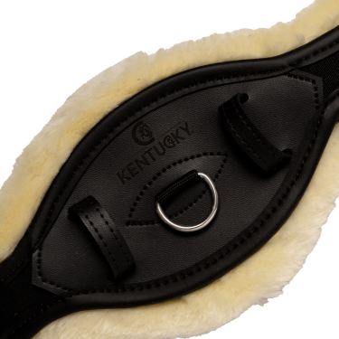 Anatomischer Kurzgurt mit Lammfell Kentucky Schwarz