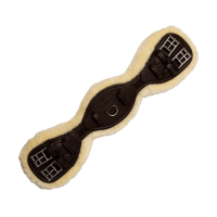 Anatomischer Kurzgurt mit Lammfell Kentucky Schwarz