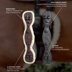 Anatomischer Kurzgurt mit Lammfell Kentucky Braun