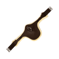 Anatomischer Kentucky-Sattelgurt mit Lammfell Schwarz