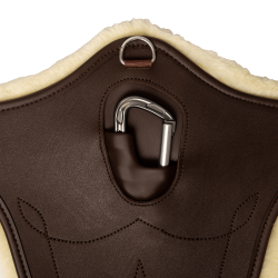 Anatomischer Kentucky-Sattelgurt mit Lammfell Braun