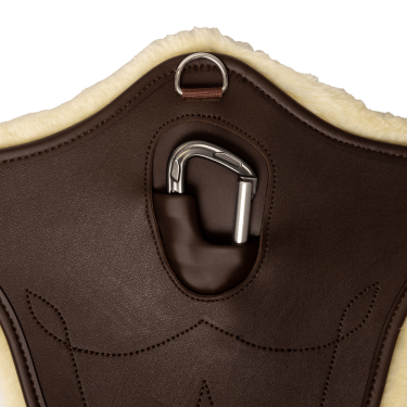 Anatomischer Kentucky-Sattelgurt mit Lammfell Braun