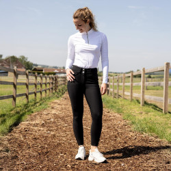 Damen-Reithose Kentucky Miami mit Knie-Grip Schwarz